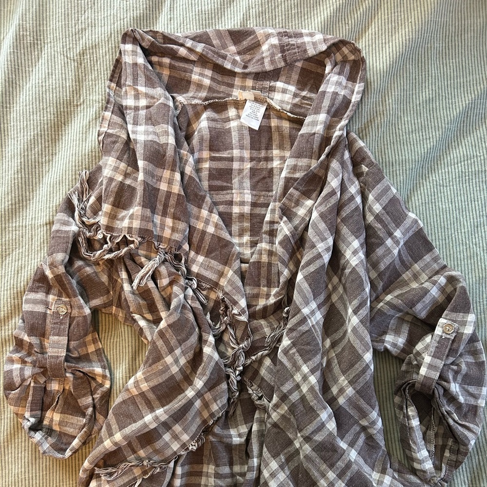 Flannel cardigan
